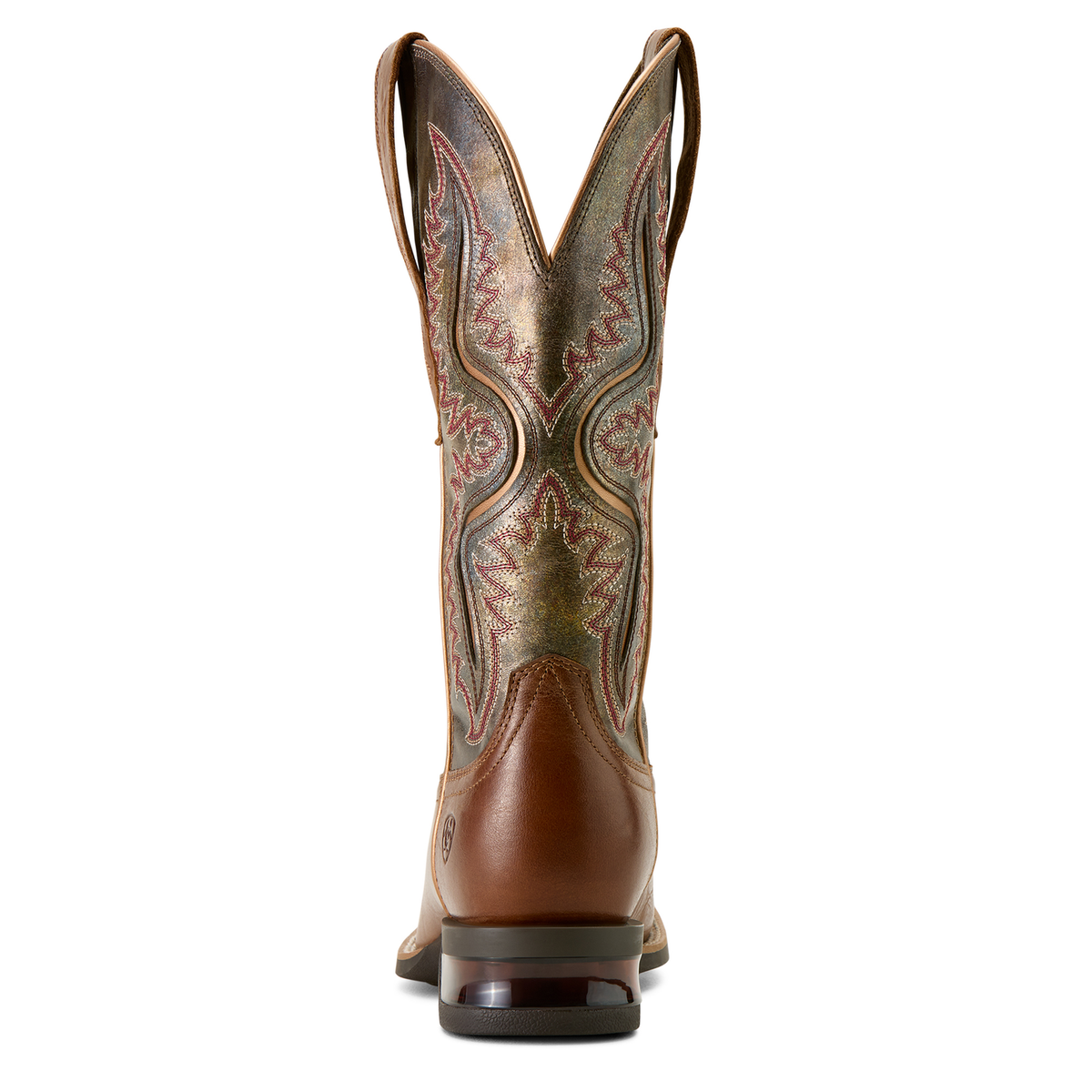 Ariat Womens Captivate Wide Square Toe Western Boot - Dark Tan/Titanium