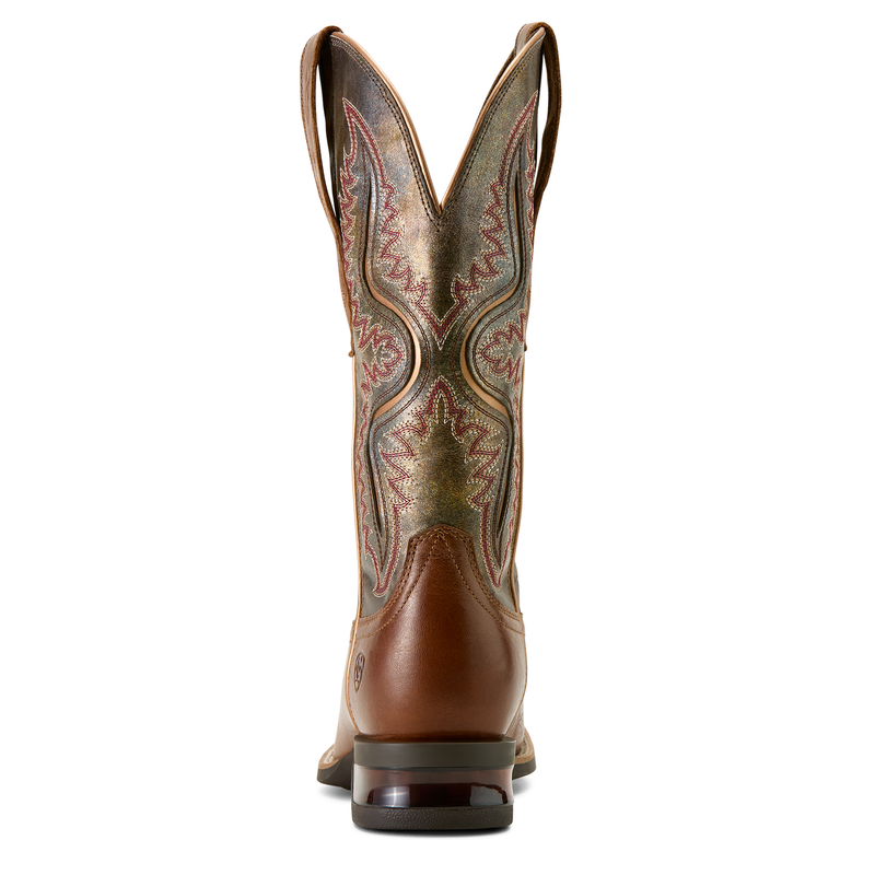 Ariat Womens Captivate Wide Square Toe Western Boot - Dark Tan/Titanium