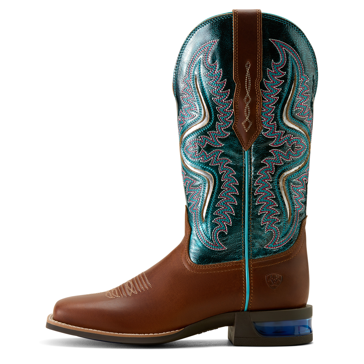 Ariat Womens Captivate Wide Square Toe Western Boot - Vintage Caramel/Striking Aruba