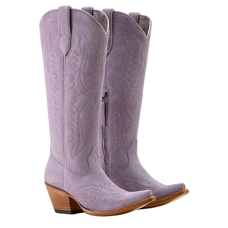 Ariat Womens Casanova Western Boot - Misty Lavender Suede