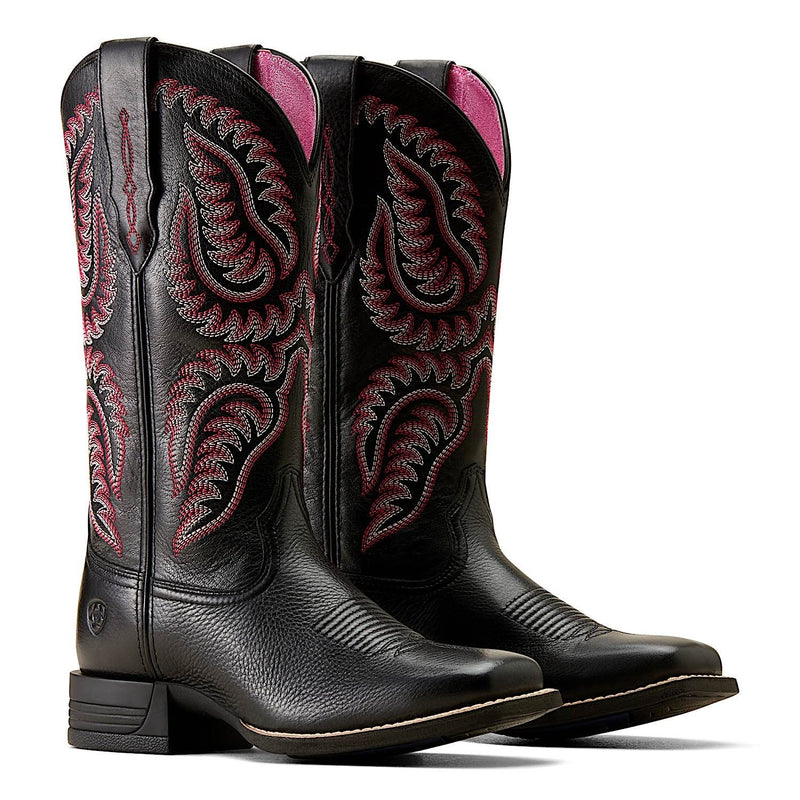 Ariat Women’s Cattle Caite Steretchfit Boot Black Deertan / Madison Avenue
