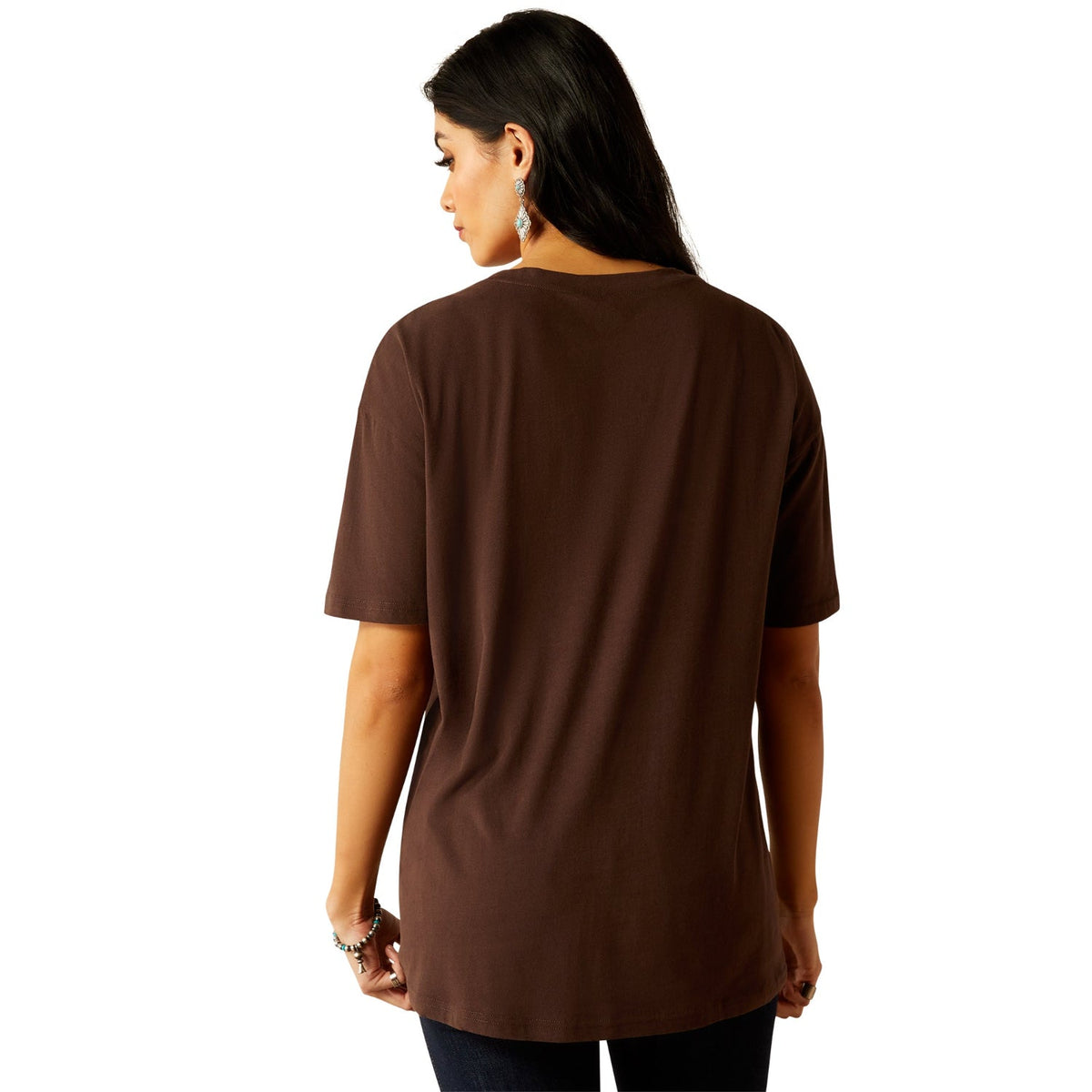 Ariat Women’s Checkerboard T-Shirt - Mole - Ariat Womens Tops