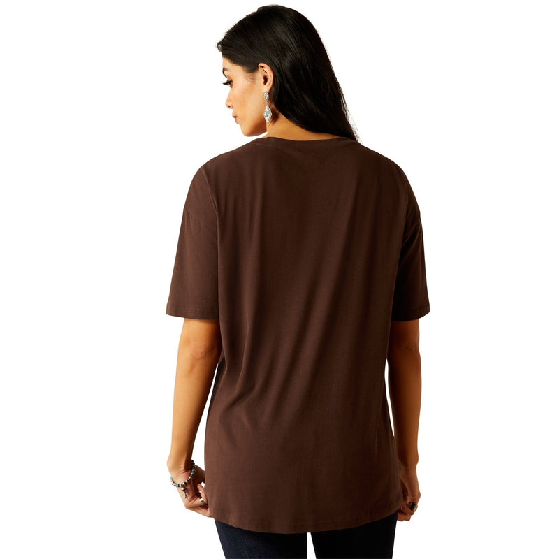 Ariat Women’s Checkerboard T-Shirt - Mole - Ariat Womens Tops