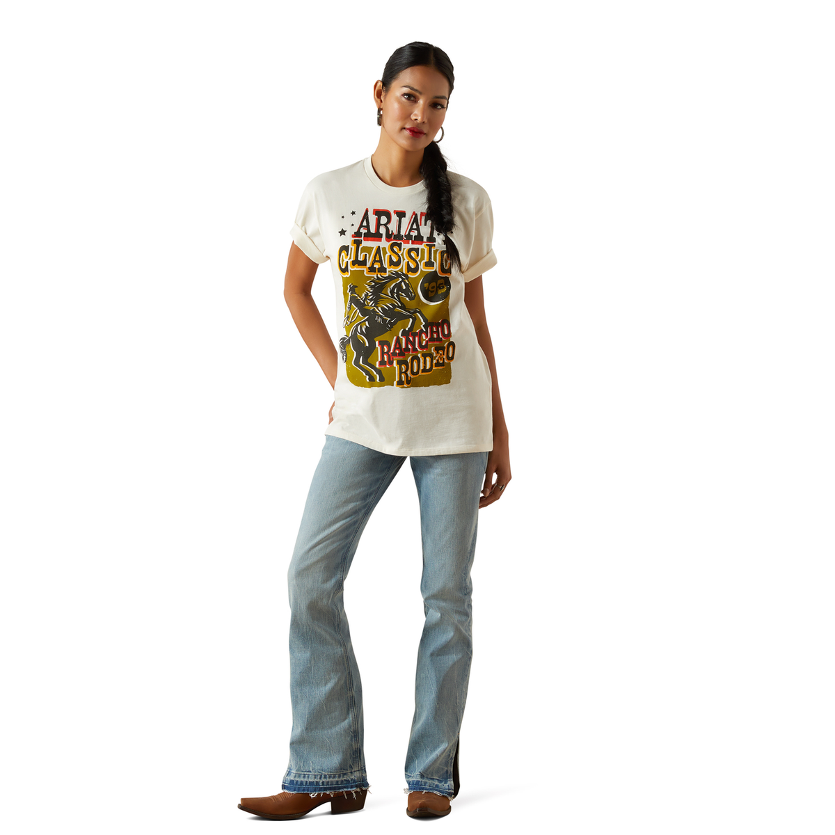 Ariat Womens Classic Rodeo Tee - Natural