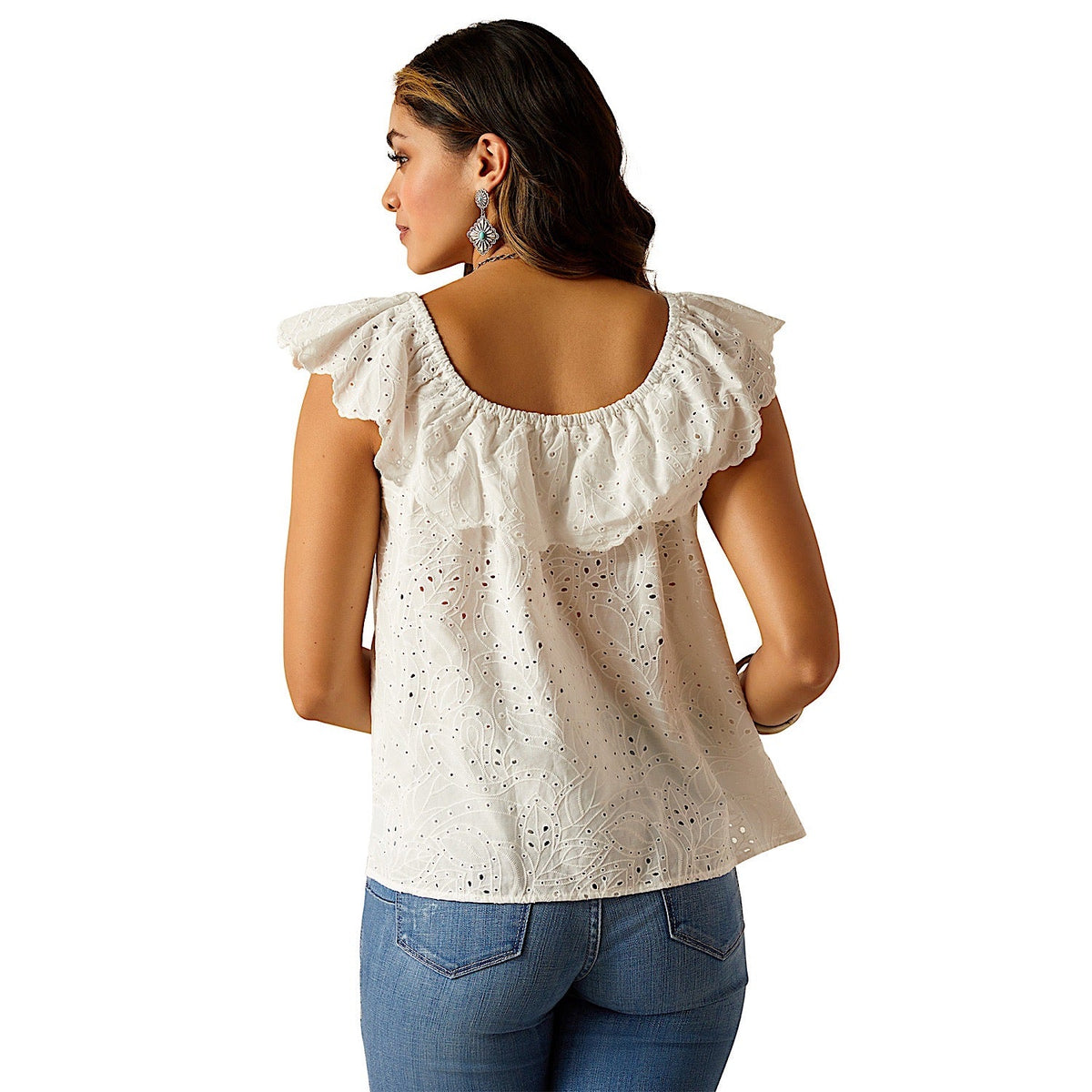Ariat Women’s Coquette Top - Cloud Dancer - Ariat Womens Tops