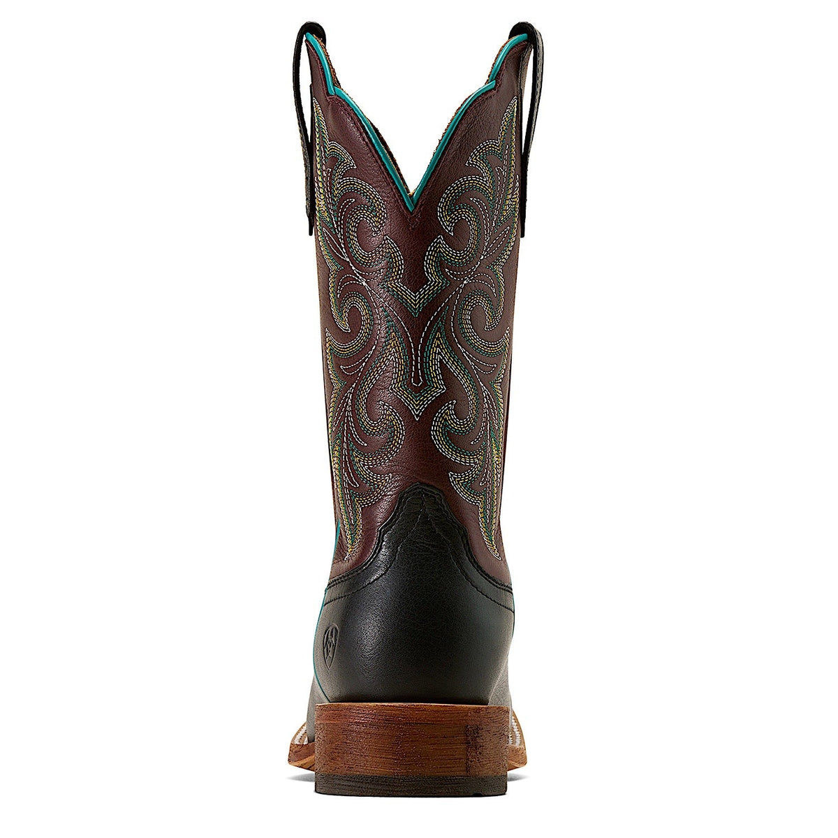 Ariat Women’s Country Lane Wide Square Toe Western Boot - Basic Black/Deep Purple