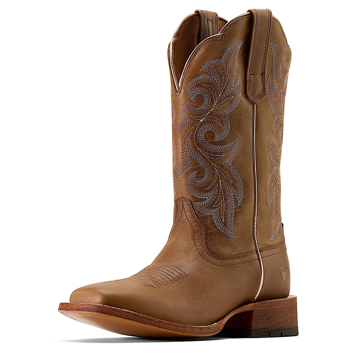 Ariat Women’s Country Lane Wide Square Toe Western Boot - Natural Tan