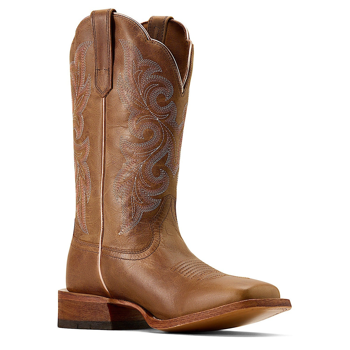 Ariat Women’s Country Lane Wide Square Toe Western Boot - Natural Tan