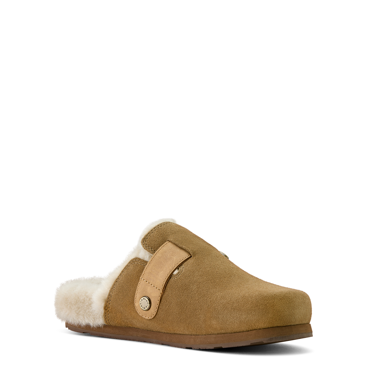 Ariat Womens Country Mule Sherpa - Ranch Brown Suede