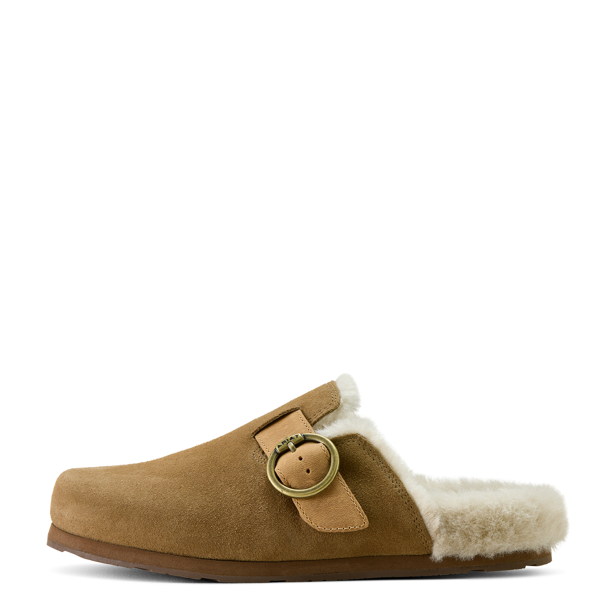Ariat Womens Country Mule Sherpa - Ranch Brown Suede