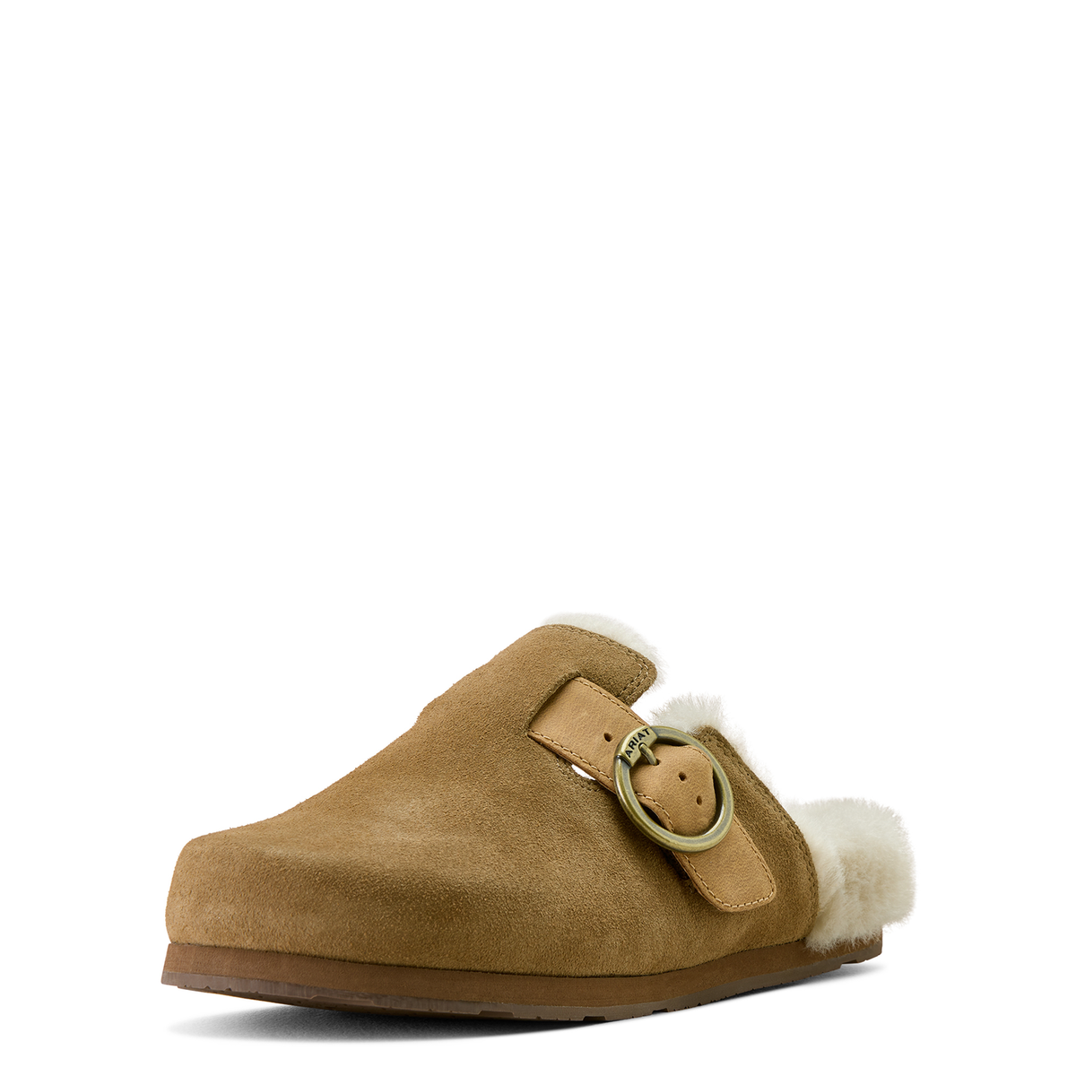 Ariat Womens Country Mule Sherpa - Ranch Brown Suede
