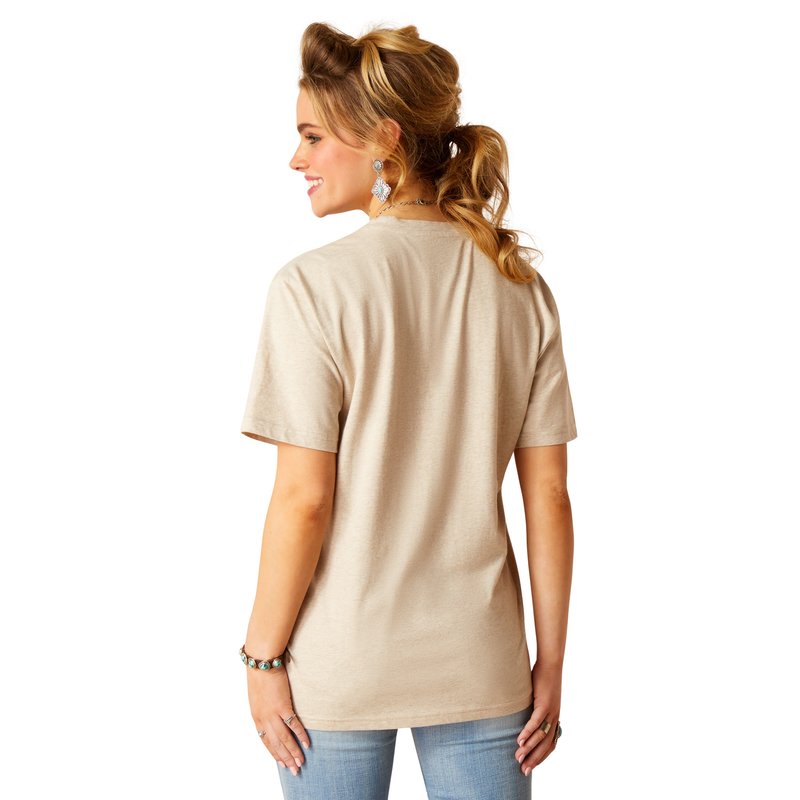Ariat Women’s Cowgirl Desert T-Shirt - Oatmeal Heather - Ariat Womens Tops