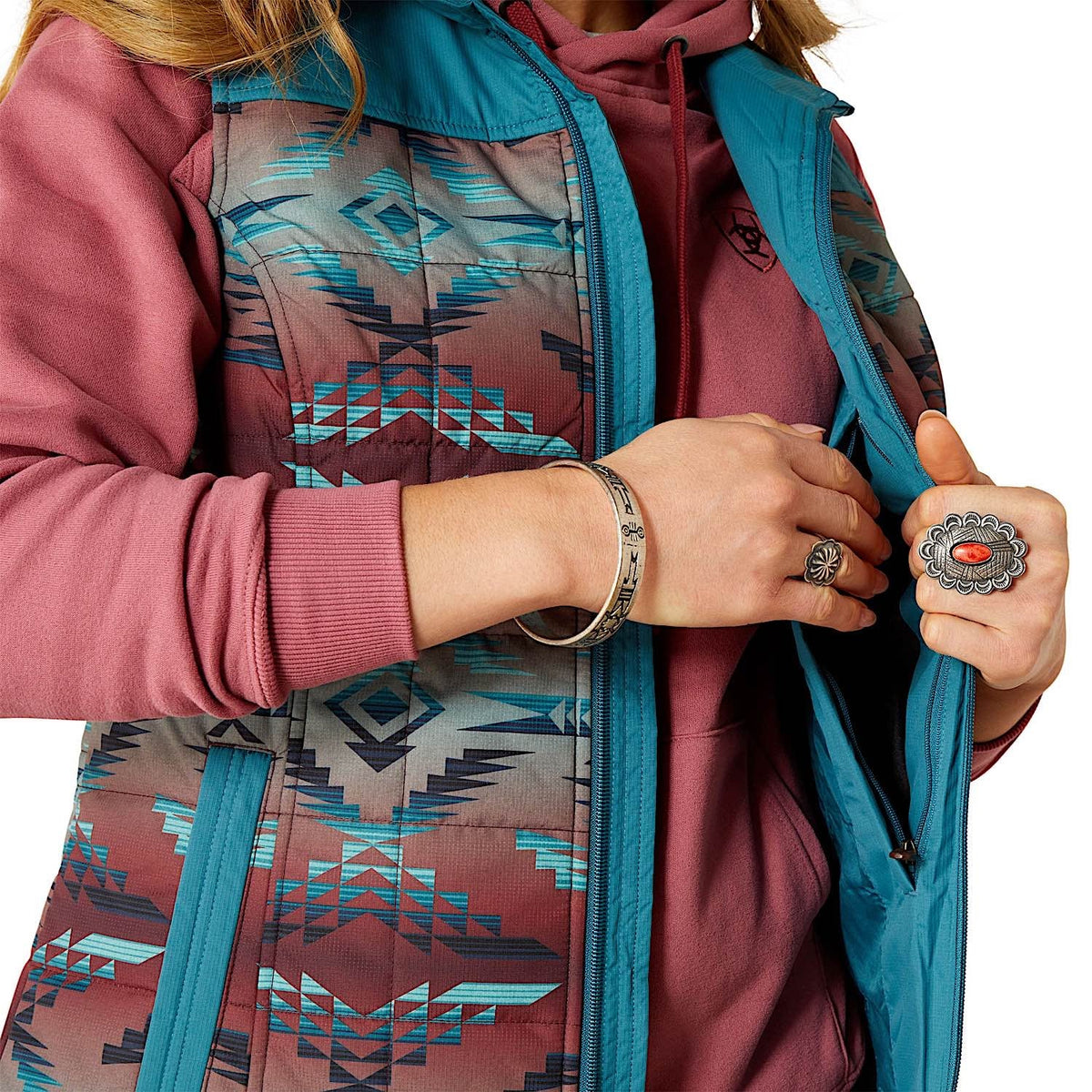 Ariat Womens Crius Insulated Vest - Dragonfly/Inez Blanket Print