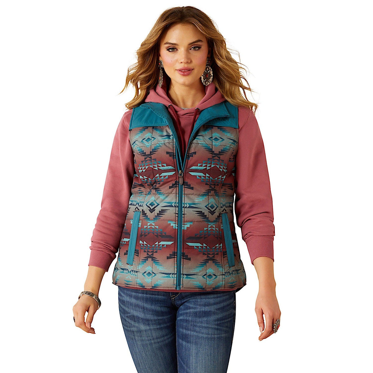 Ariat Womens Crius Insulated Vest - Dragonfly/Inez Blanket Print