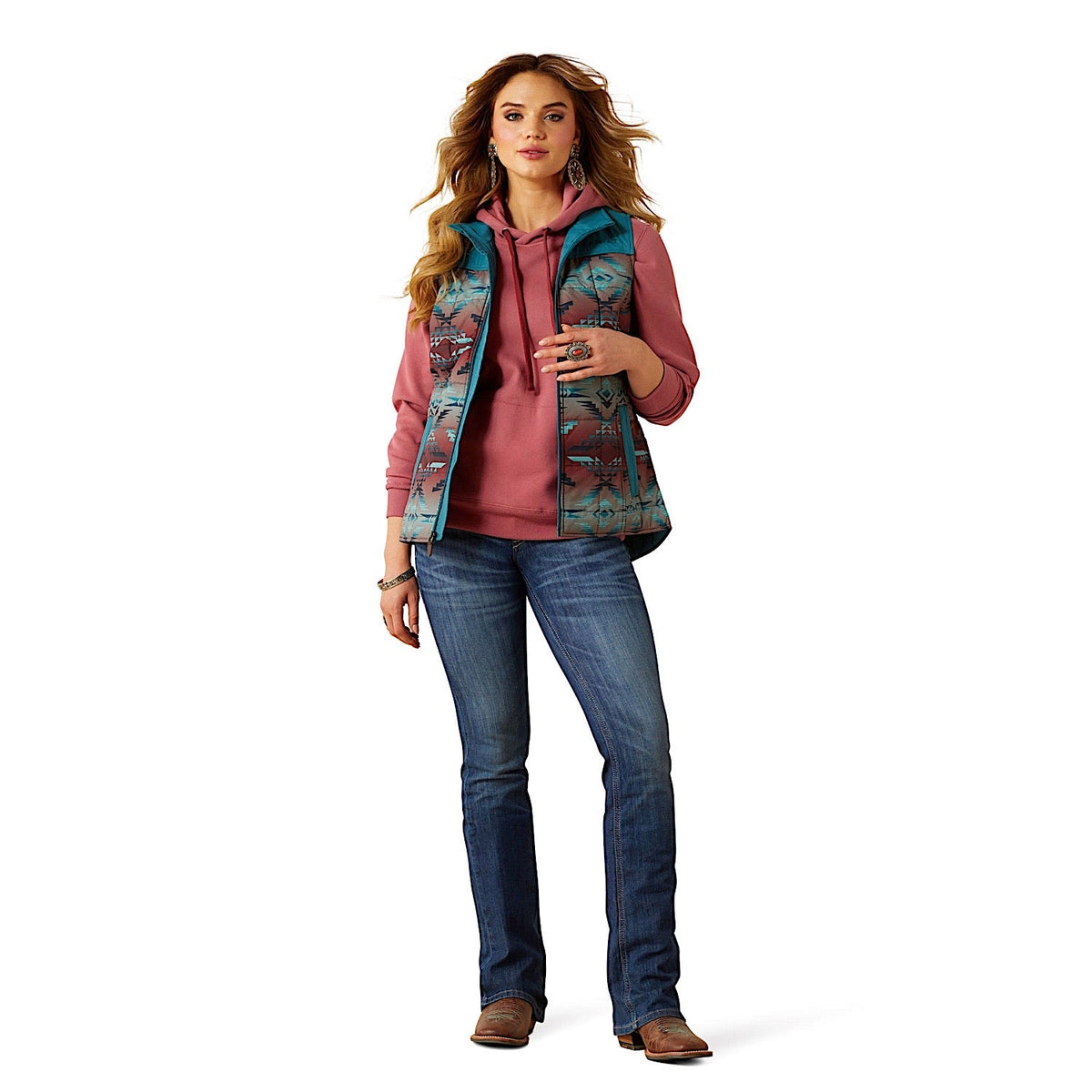 Ariat Womens Crius Insulated Vest - Dragonfly/Inez Blanket Print
