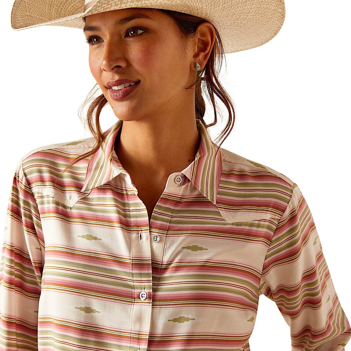 Ariat Women’s Crowheart Shirt - Desert Serape - Ariat Womens Tops