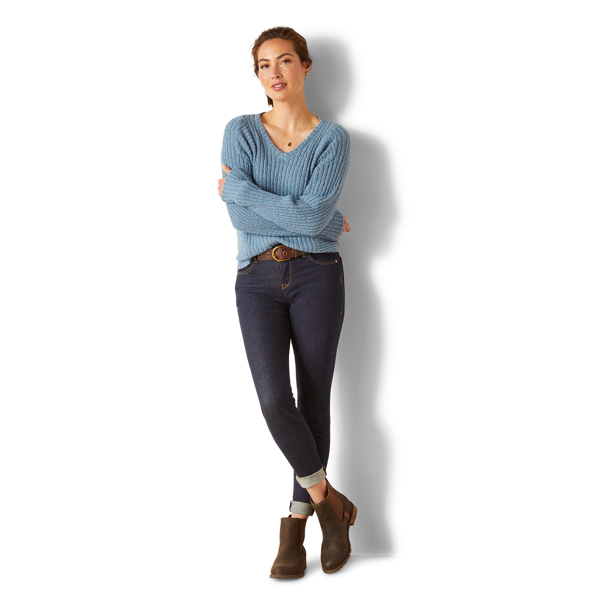 Ariat Women’s Daneway Sweater - Blue Shadow - Ariat Womens Tops