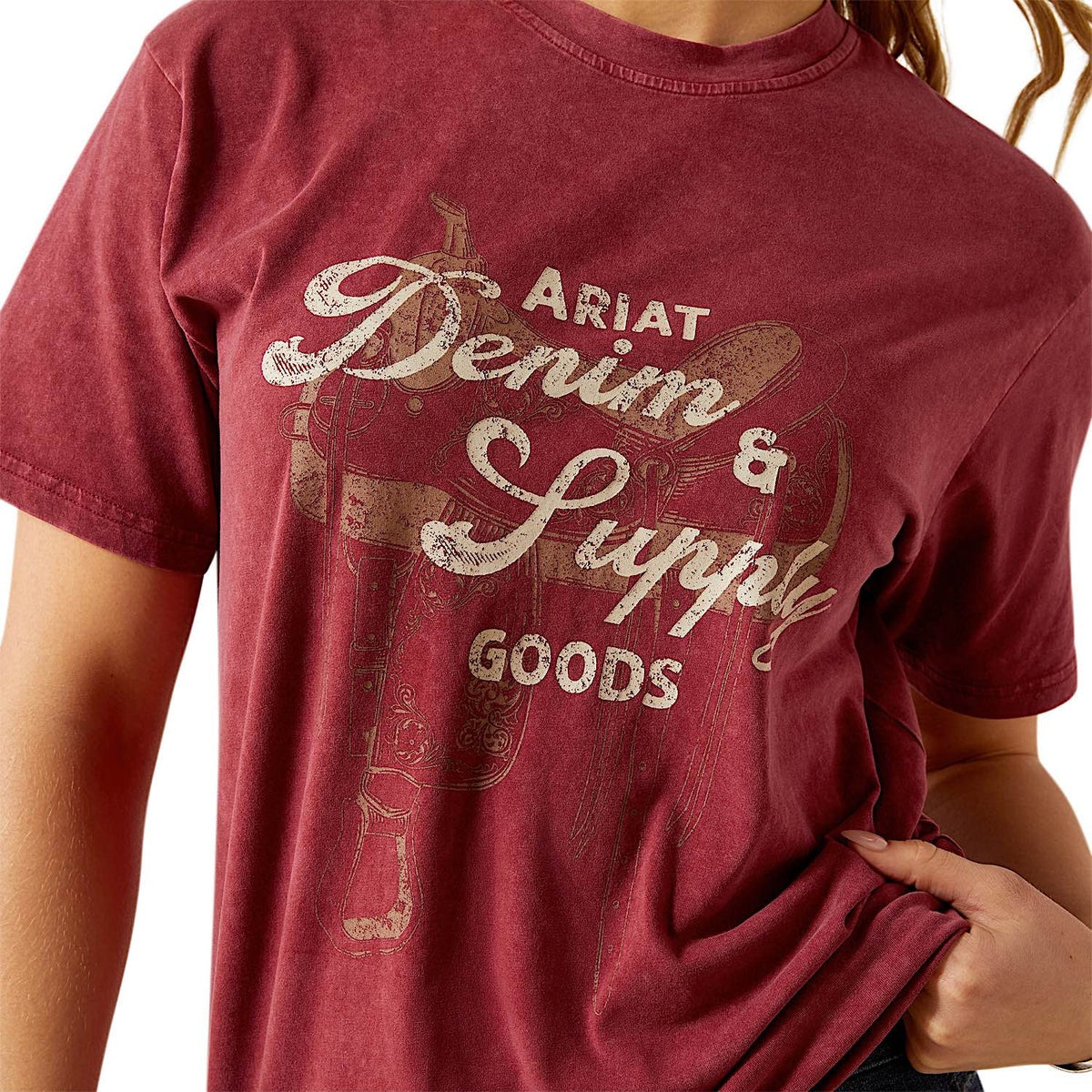 Ariat Womens Denim & Supply T-Shirt - Cabernet