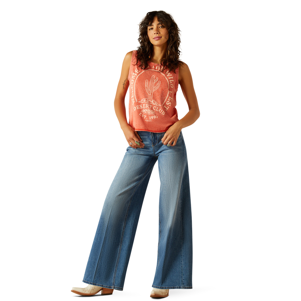 Ariat Womens Desert Club Tank - Chili