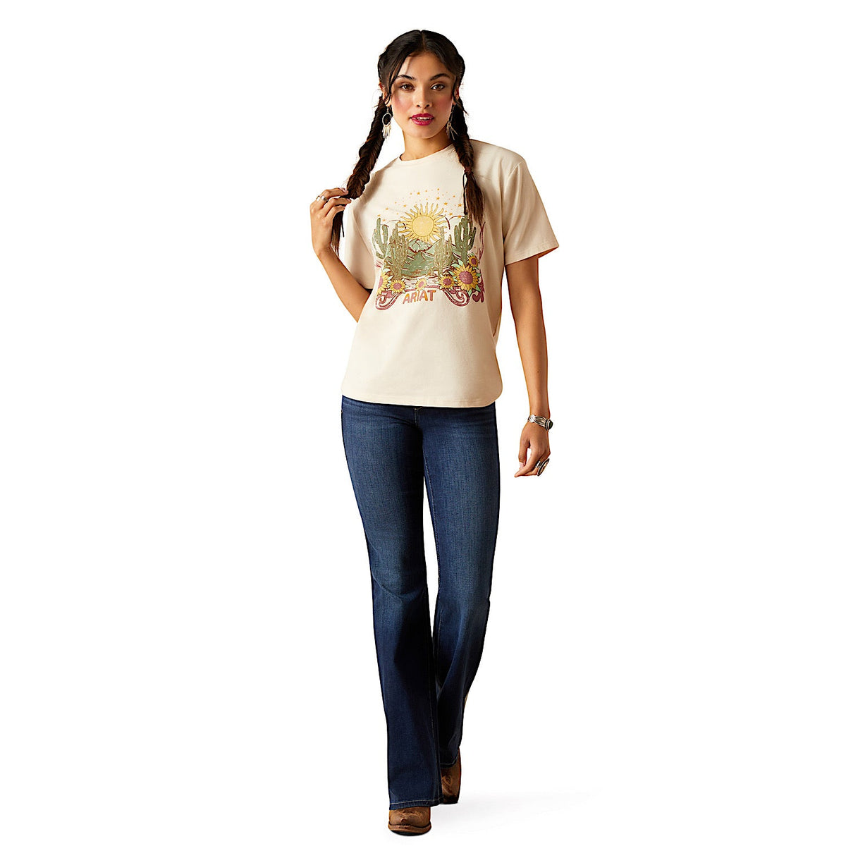 Ariat Women’s Desert Dreaming T-Shirt - Natural - Ariat Womens Tops