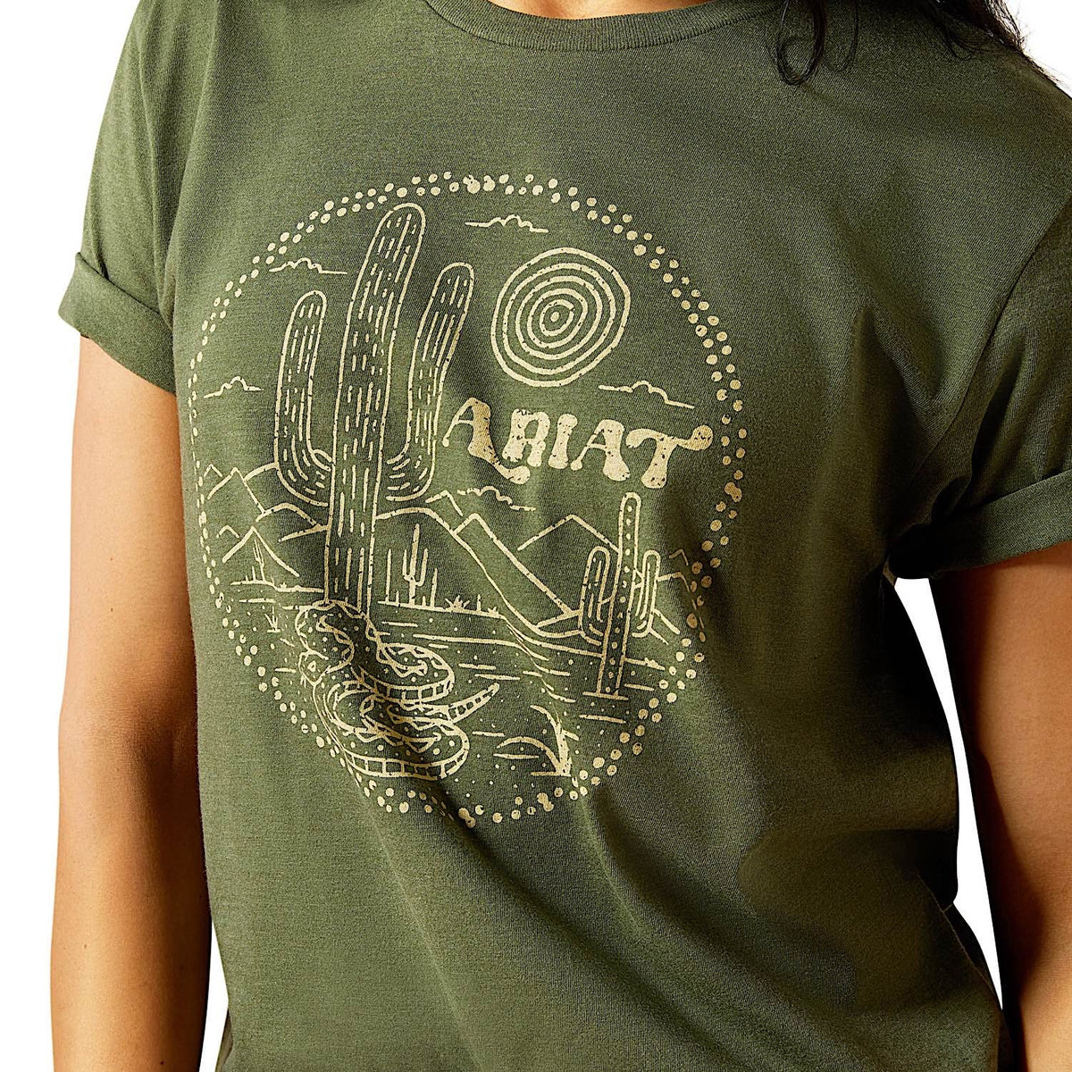 Ariat Womens Desert Snake T-Shirt - Military Heather