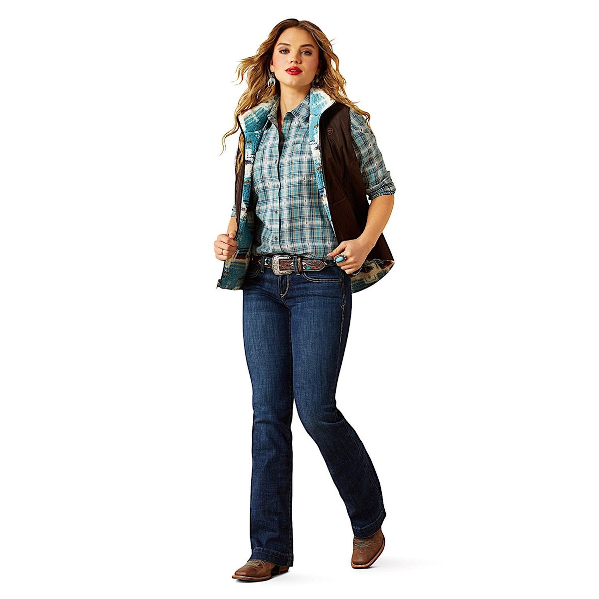 Ariat Womens Dilon 2.0 Reversible Insulated Vest - Mole