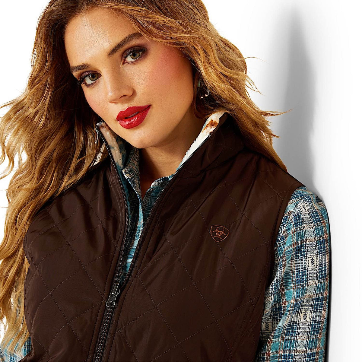 Ariat Womens Dilon 2.0 Reversible Insulated Vest - Mole