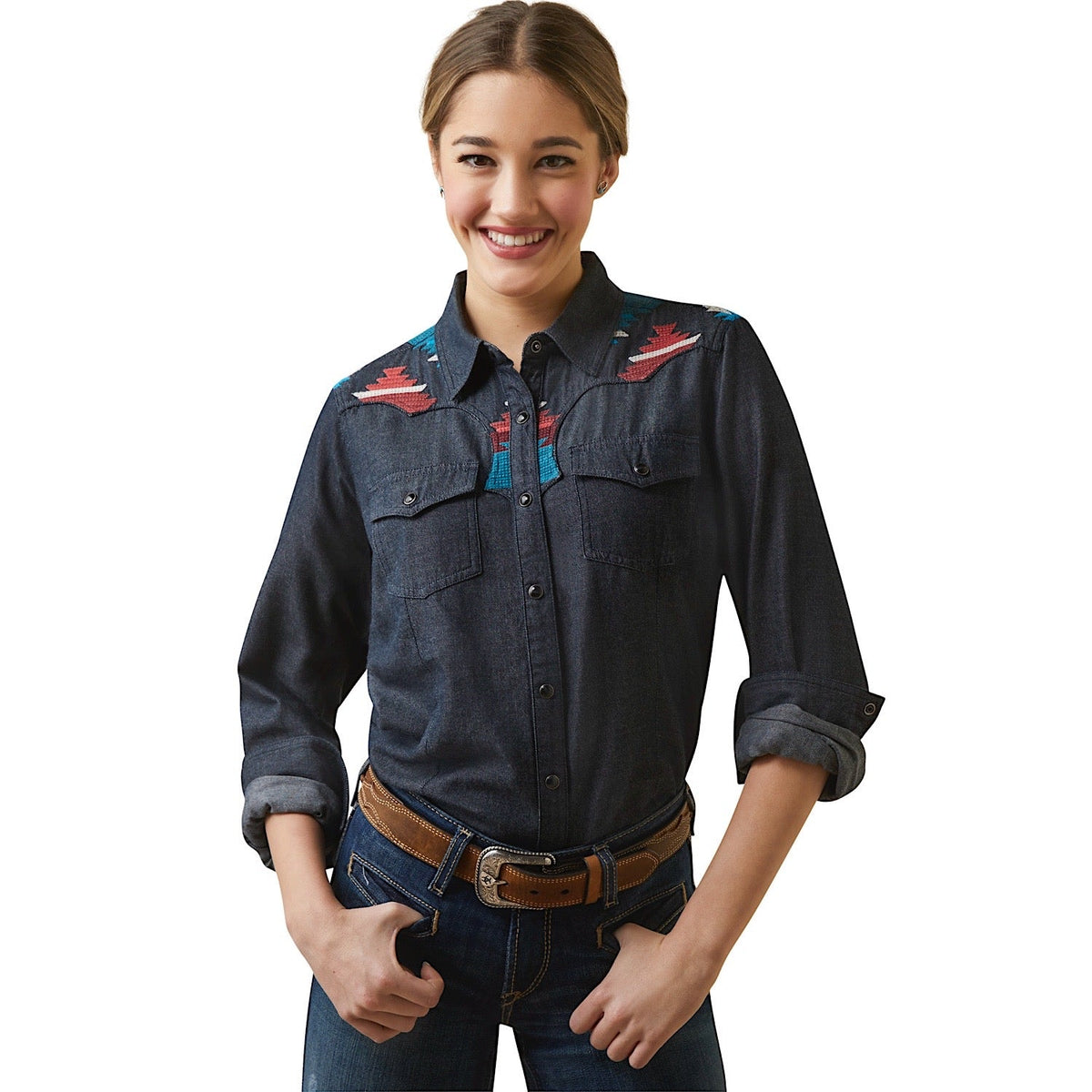 Ariat Womens Dutton Snap Shirt Rinseed