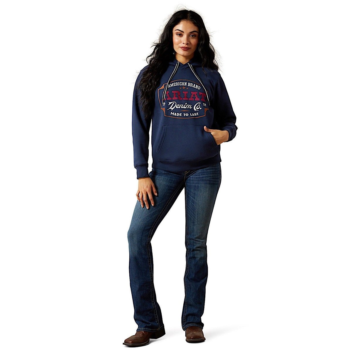 Ariat Women’s Emblem Hoodie - Dress Blues