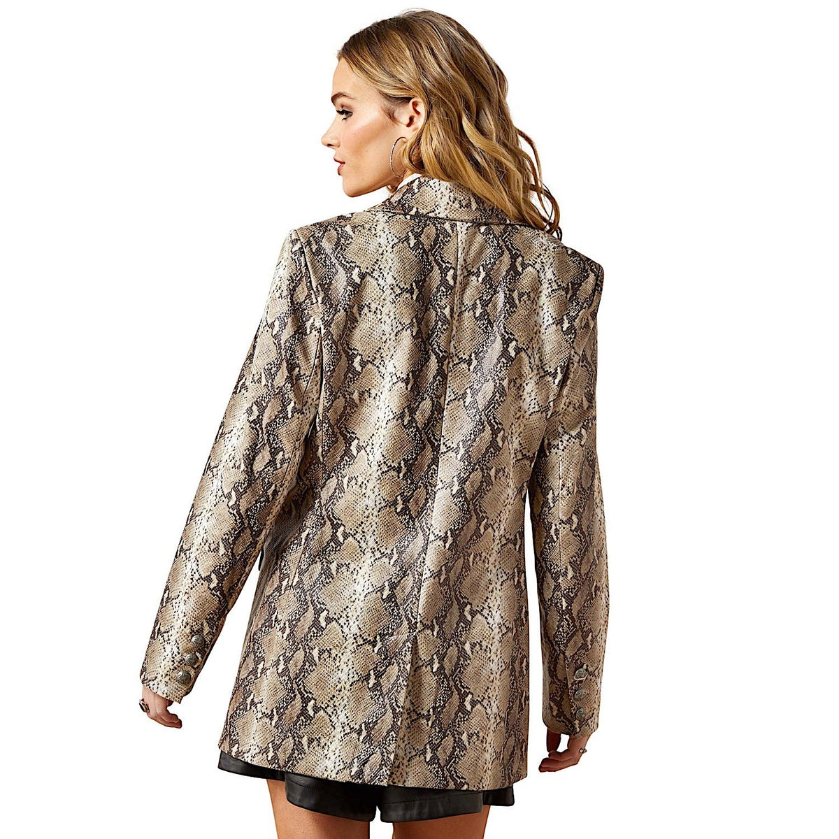 Ariat Women’s Embosses Snakeskin Blazer - Brown Python