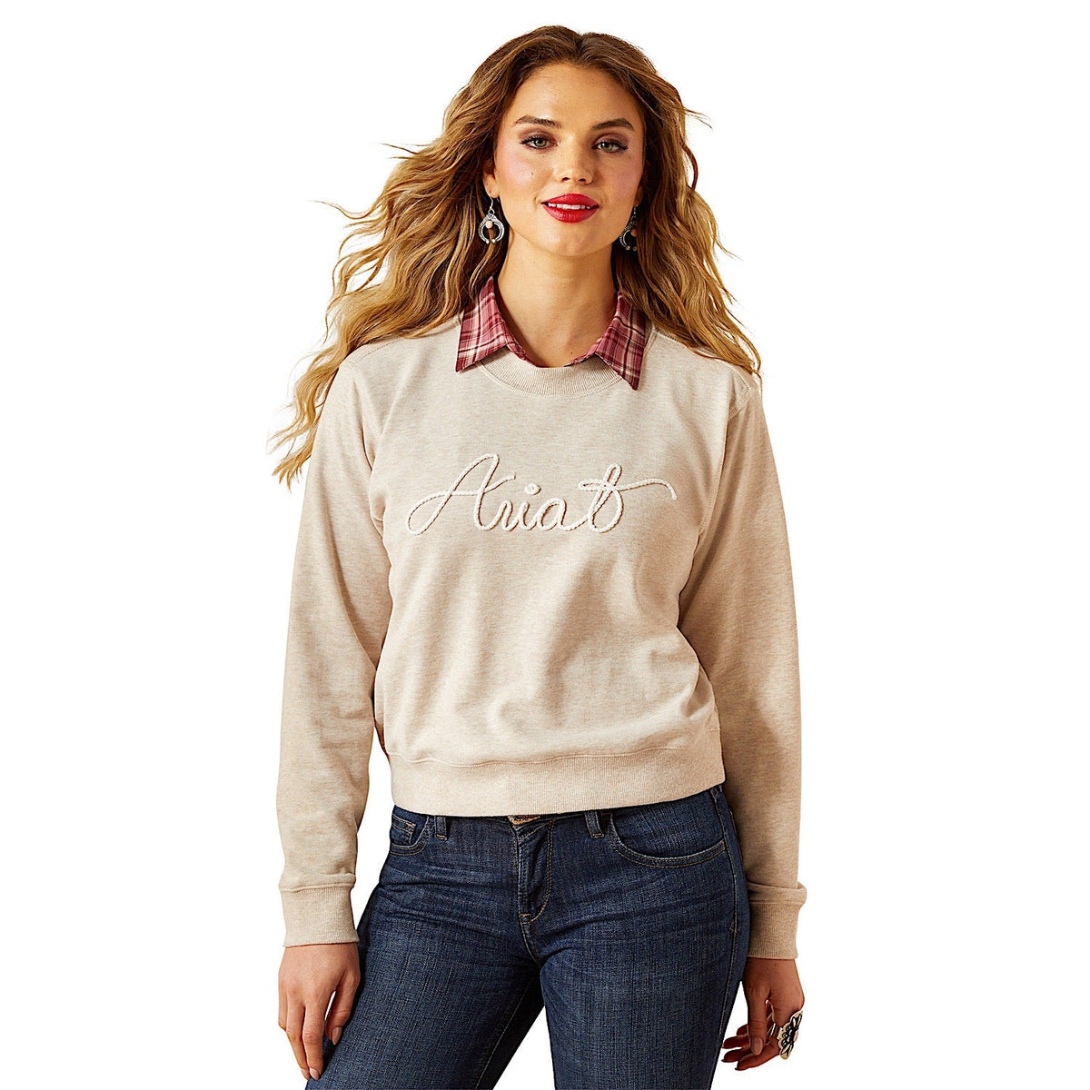 Ariat Womens Essential Crew Sweatshirt - Oatmeal