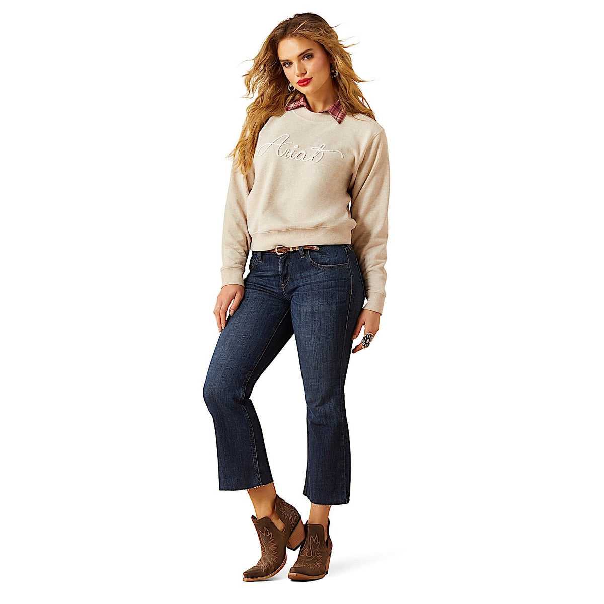 Ariat Womens Essential Crew Sweatshirt - Oatmeal