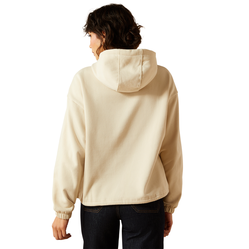 Ariat Womens Essential Sendero Yeehaw Hoodie Oyster Grey