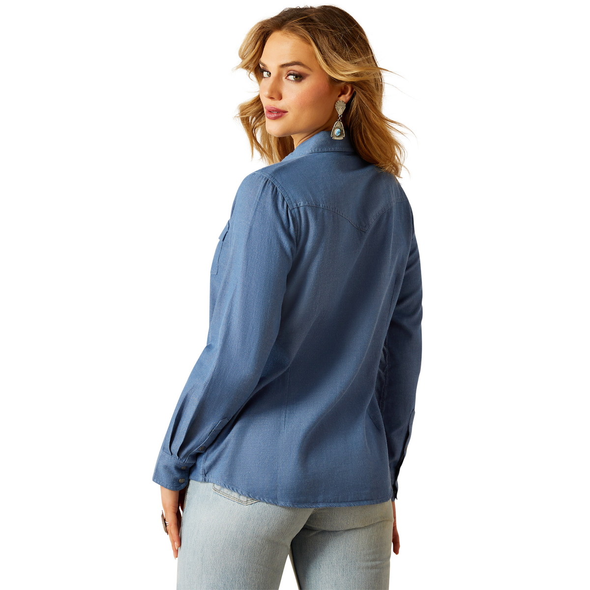 Ariat Womens Everyday Western Shirt - Light Chambray