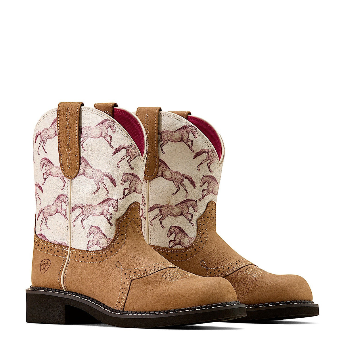 Ariat Womens Fatbaby Heritage Farrah Western Boot - Dusted Brown/Sepia Stampede