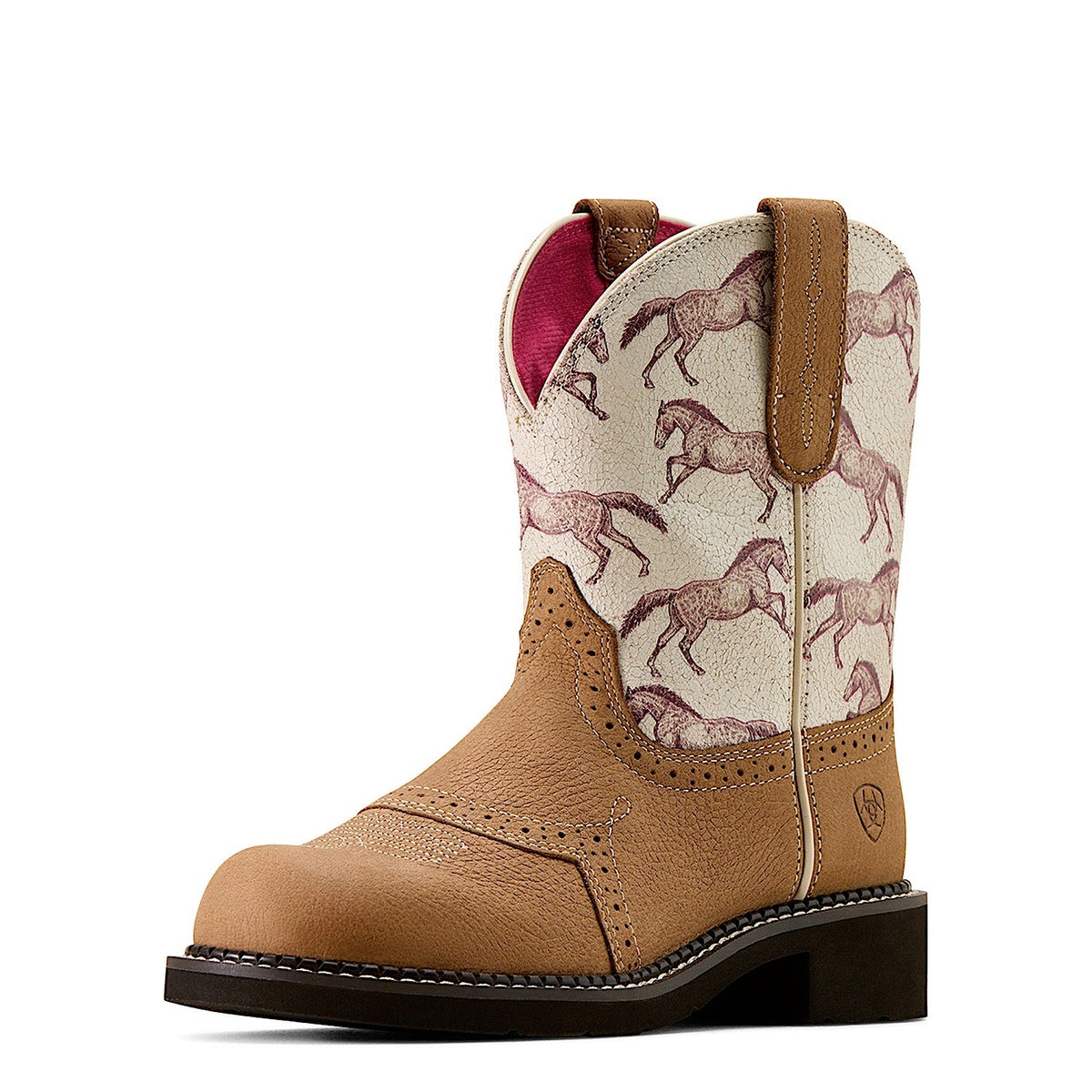 Ariat Womens Fatbaby Heritage Farrah Western Boot - Dusted Brown/Sepia Stampede