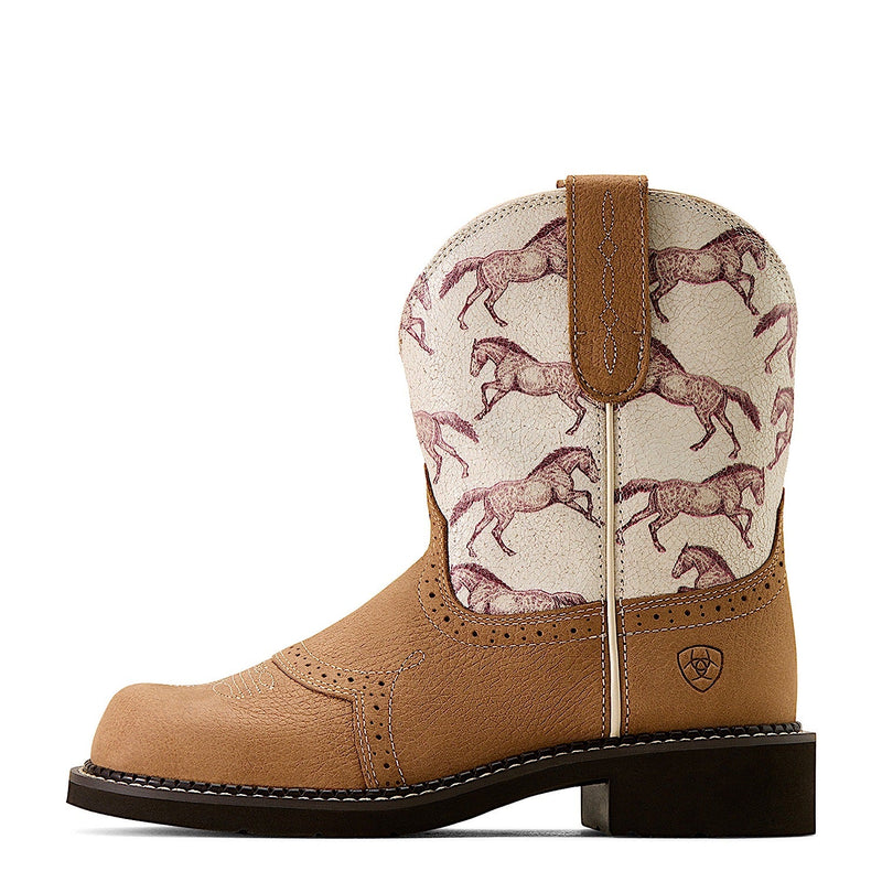 Ariat Womens Fatbaby Heritage Farrah Western Boot - Dusted Brown/Sepia Stampede