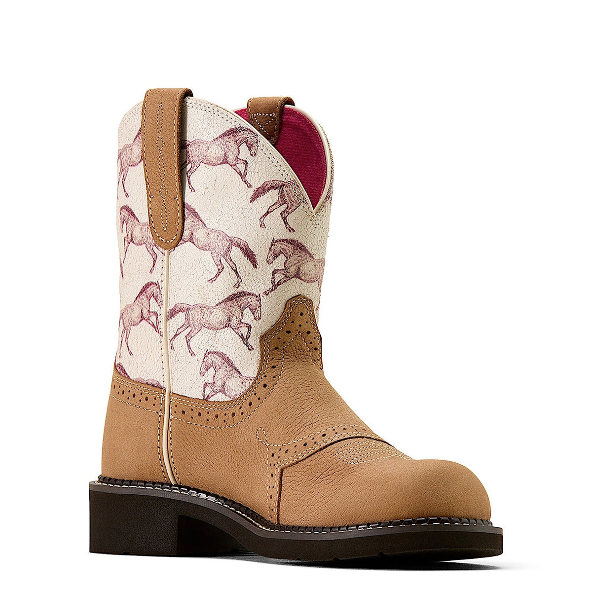 Ariat Womens Fatbaby Heritage Farrah Western Boot - Dusted Brown/Sepia Stampede