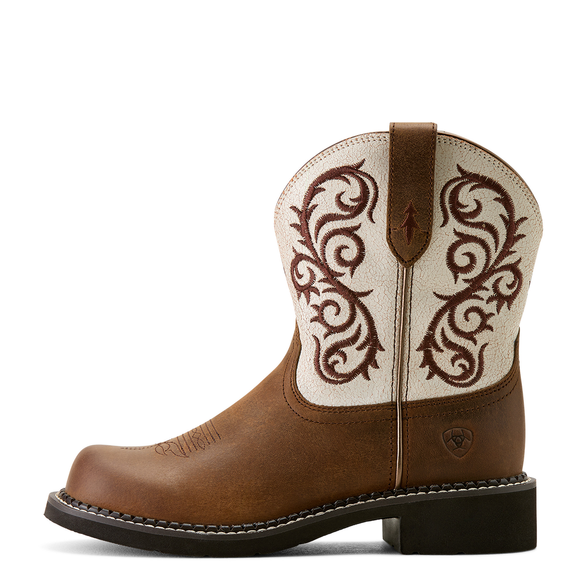 Ariat Women’s Fatbaby Heritage Lilah Western Boot - Chocolate Chip/Distressed Ivory