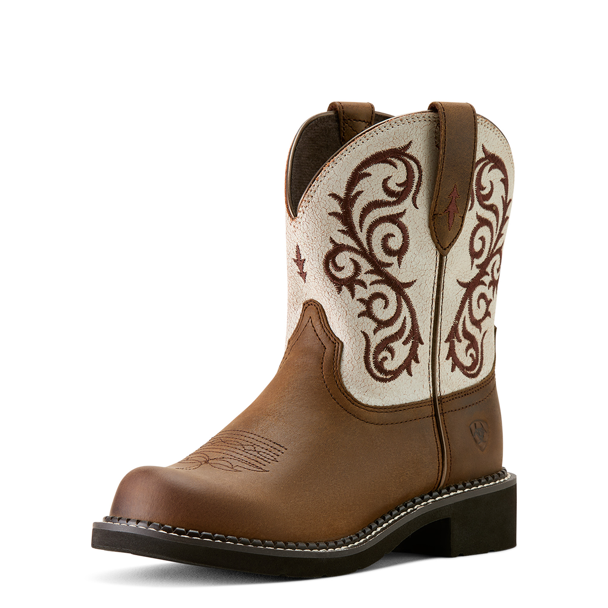 Ariat Women’s Fatbaby Heritage Lilah Western Boot - Chocolate Chip/Distressed Ivory