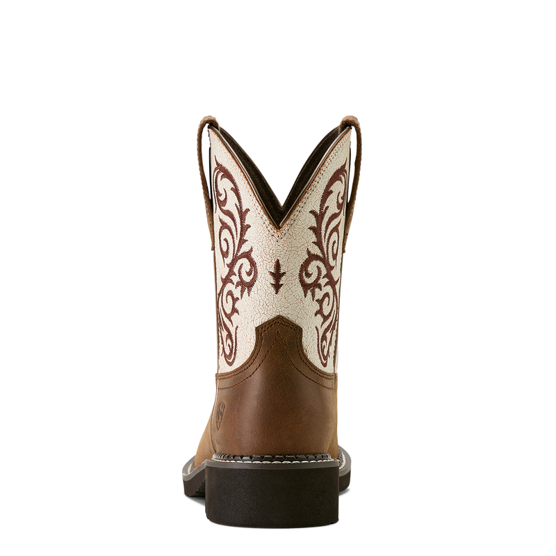 Ariat Women’s Fatbaby Heritage Lilah Western Boot - Chocolate Chip/Distressed Ivory