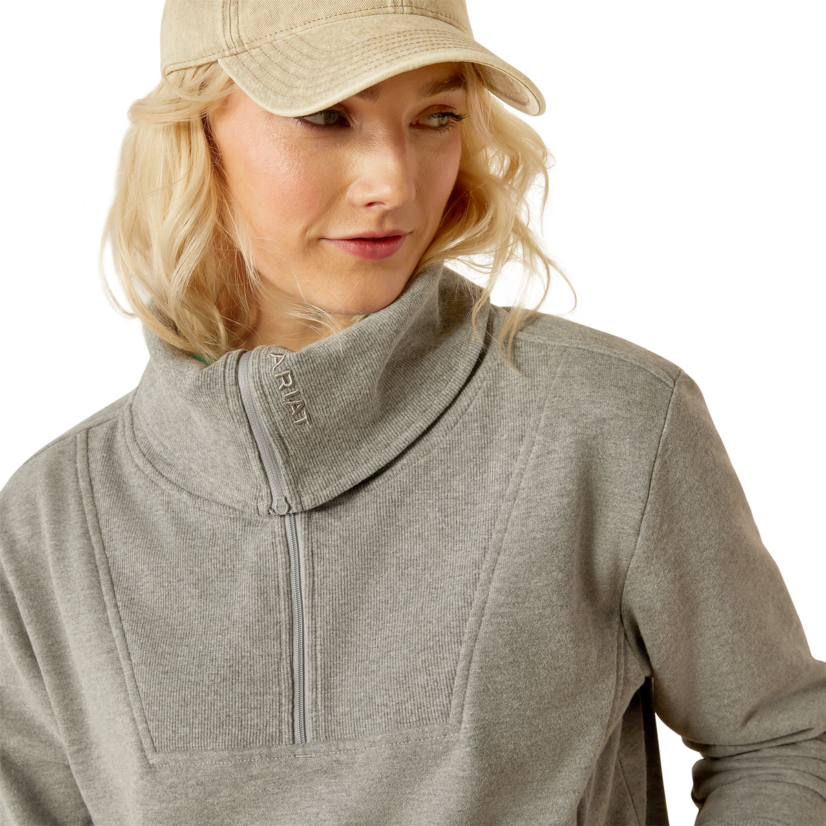 Ariat Women’s Fern 1/2 Zip Sweatshirt - Heather Grey