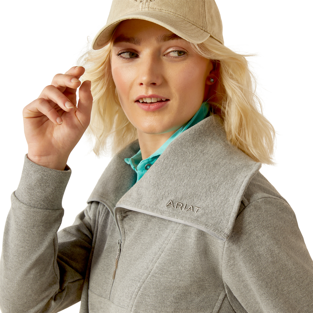 Ariat Women’s Fern 1/2 Zip Sweatshirt - Heather Grey