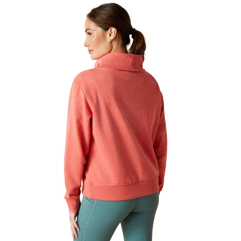 Ariat Women’s Fern 1/2 Zip Sweatshirt - Heathered Baked Apple - Ariat Womens Tops