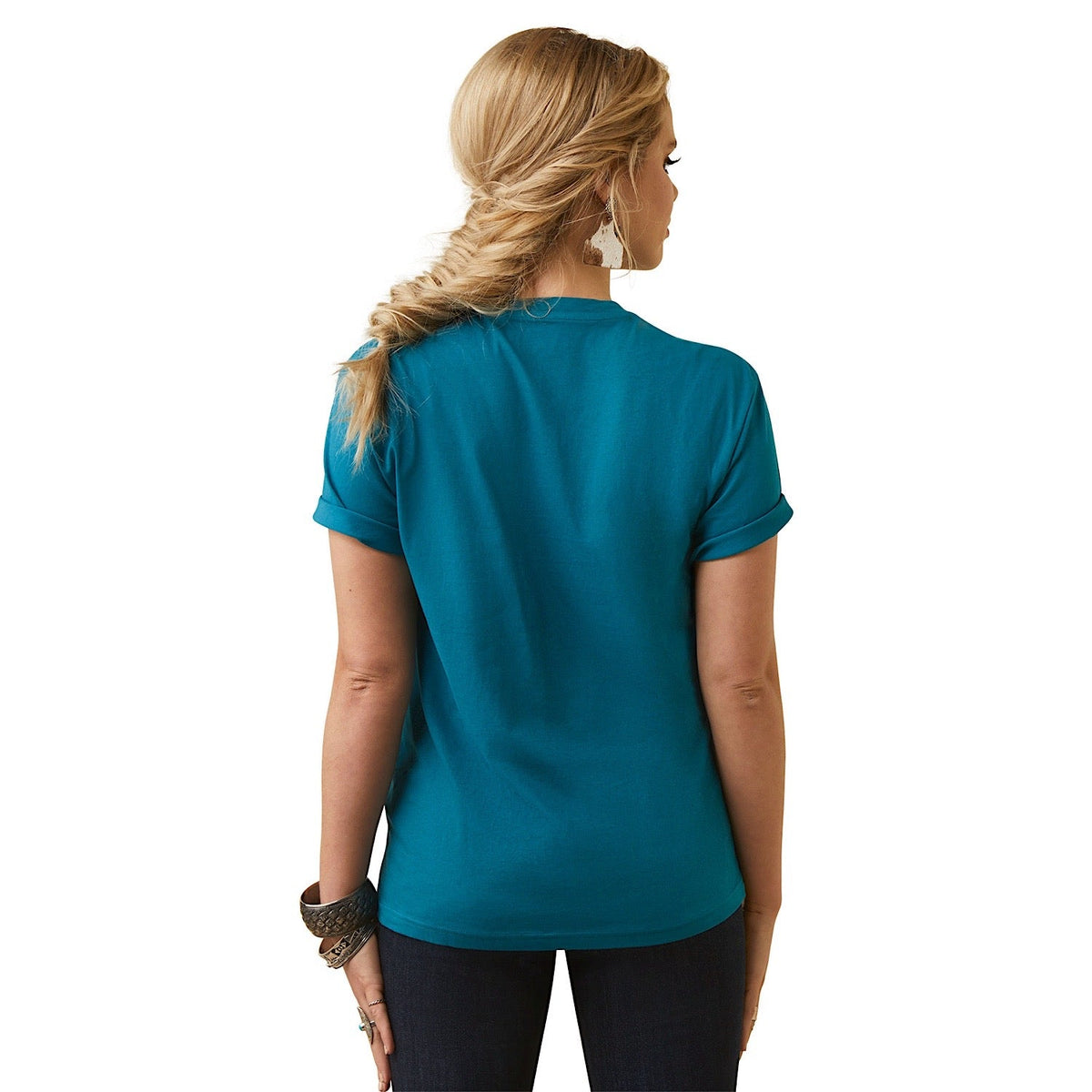 Ariat Women’s Heartland Tee Deep Lagoon - Ariat Womens Tops