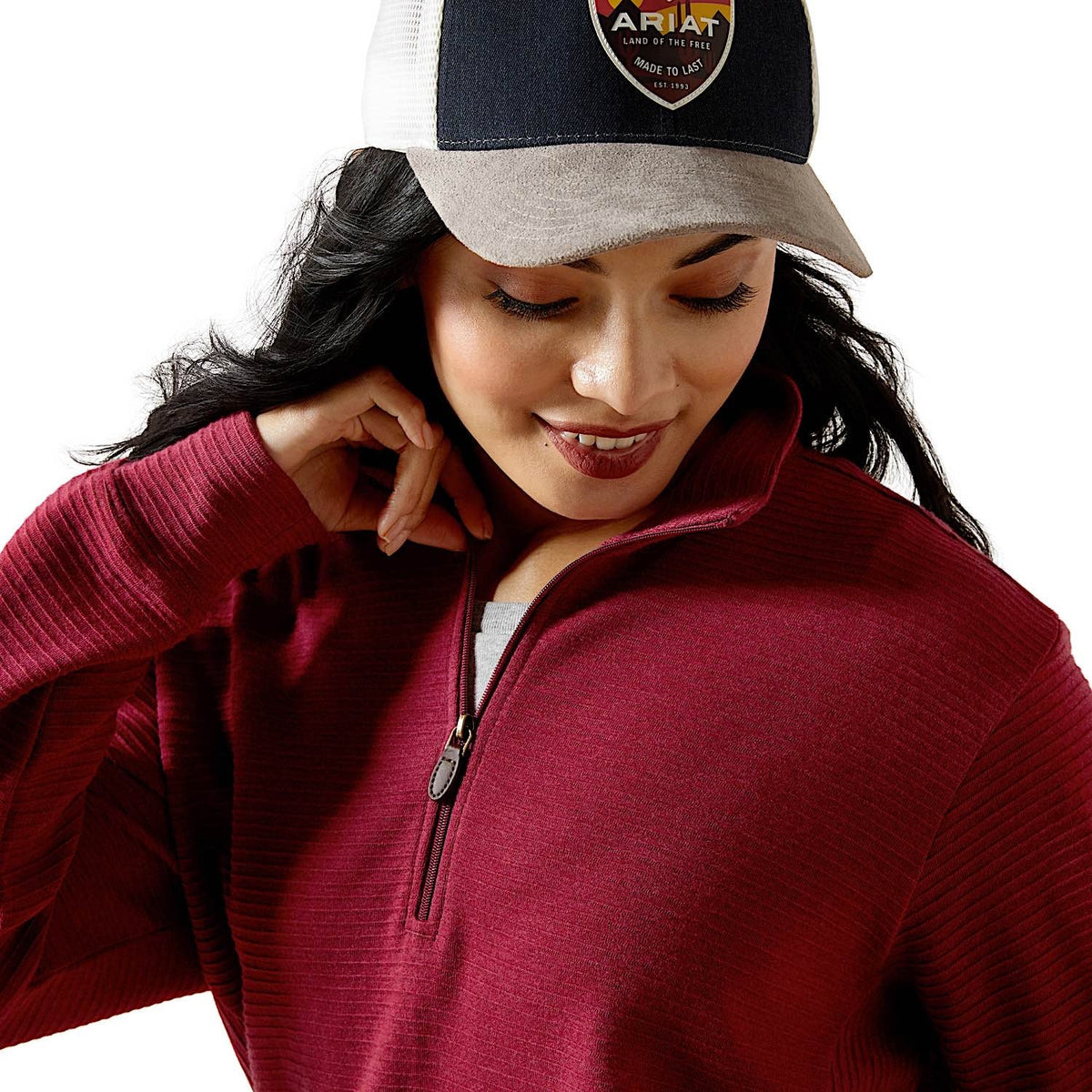 Ariat Women’s High Noon 1/2 Zip Pullover - Beaujolais