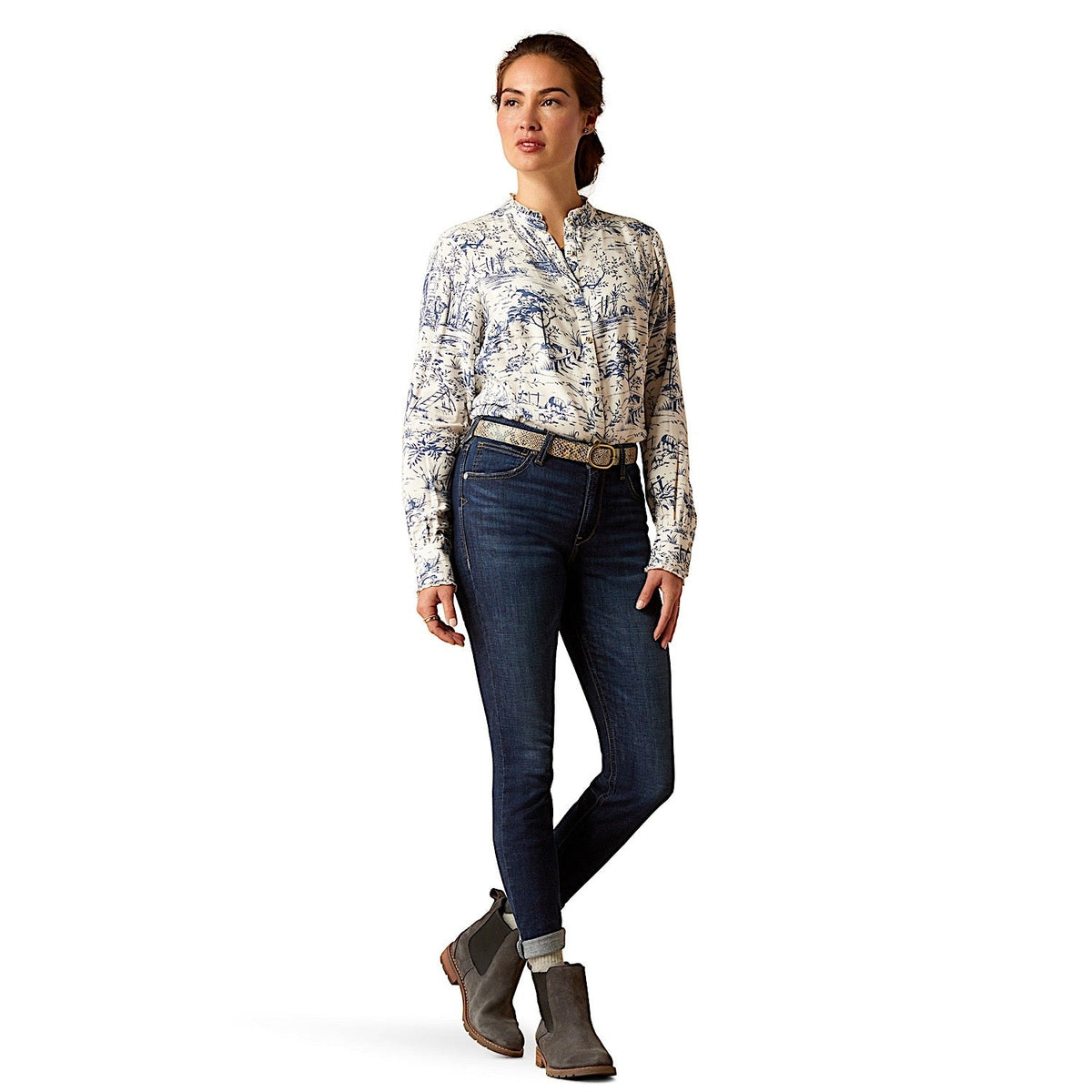 Ariat Women’s High Rise Bridle Skinny Jean - Puerto Rico