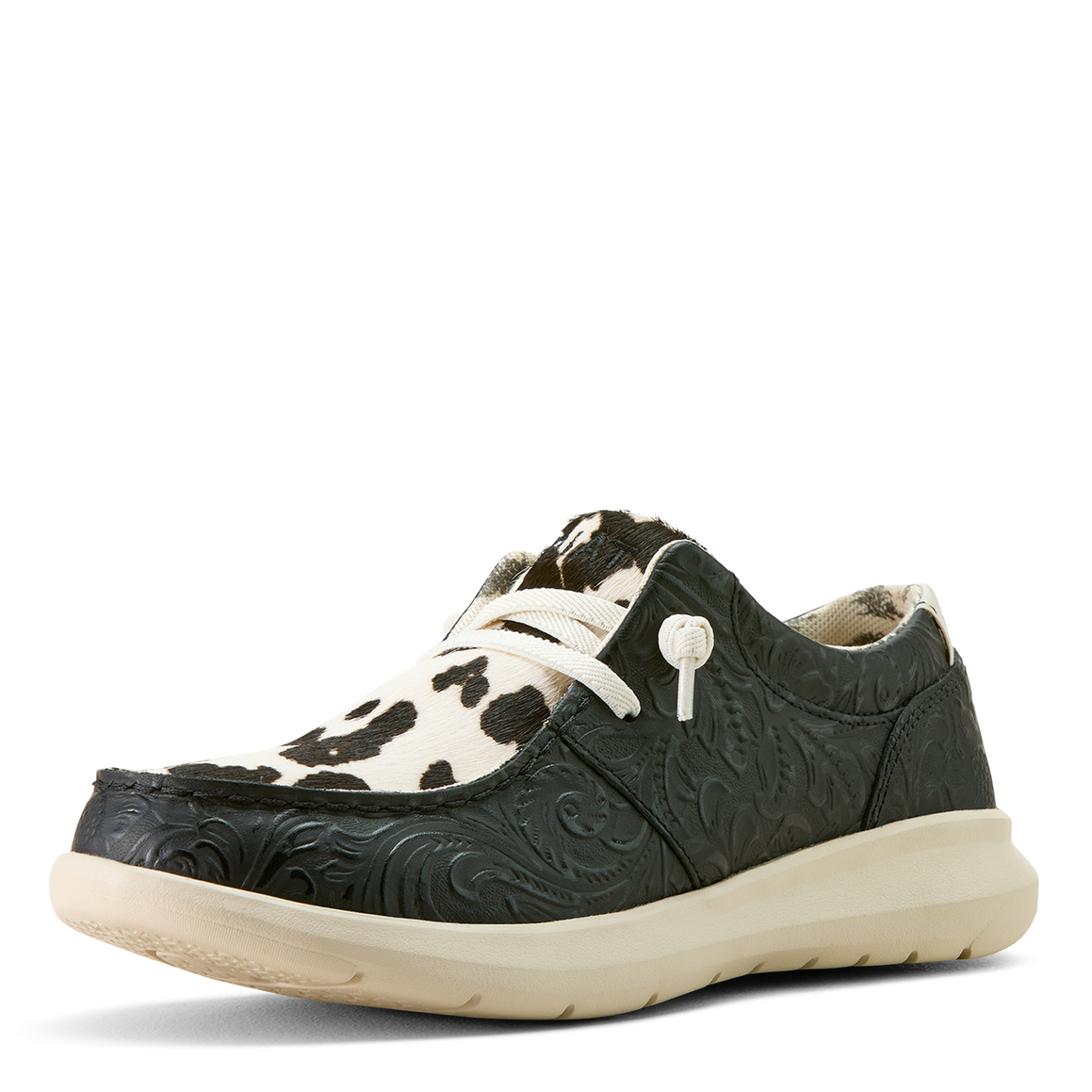 Ariat Womens Hilo - Black Floral Emboss/Black and White Hair