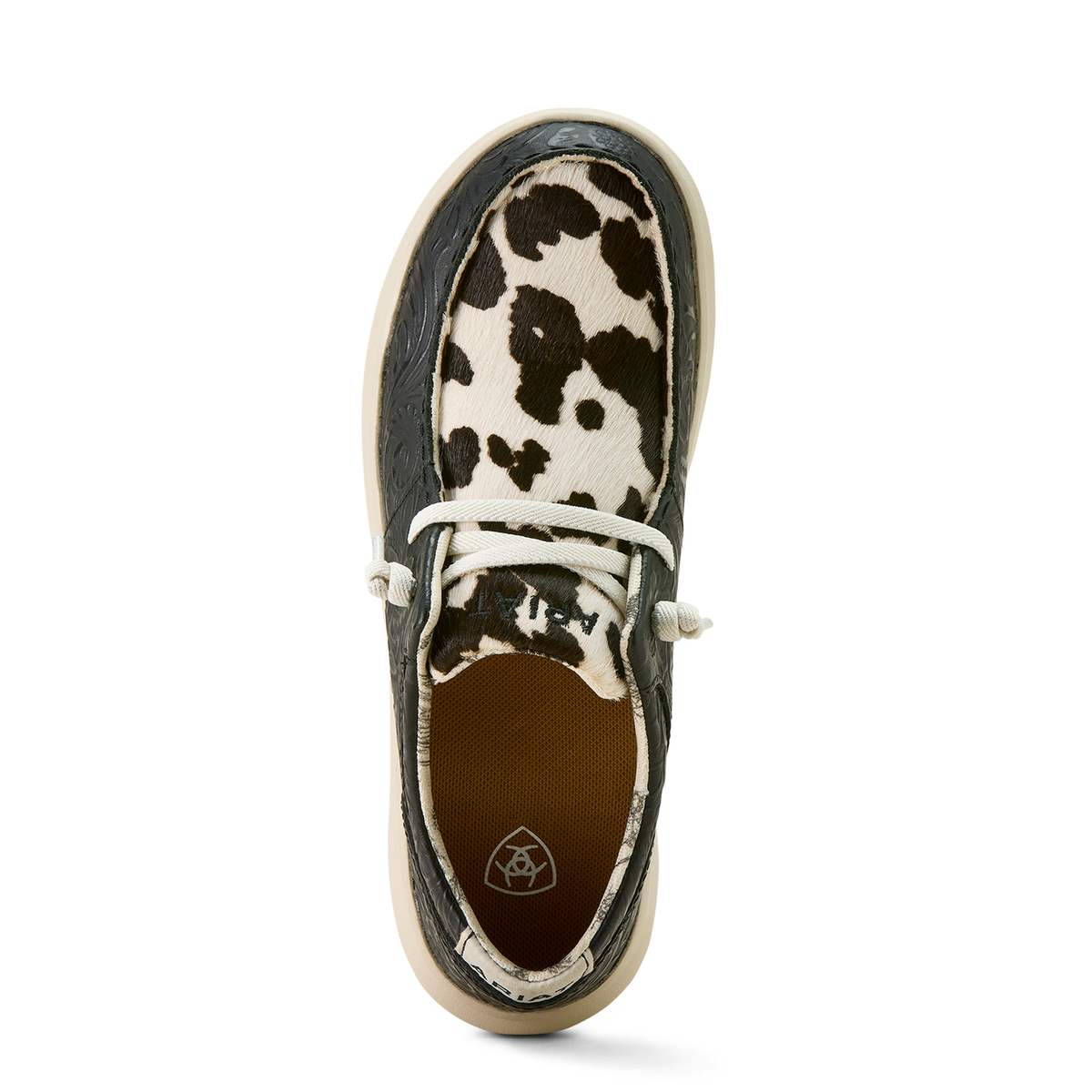 Ariat Womens Hilo - Black Floral Emboss/Black and White Hair
