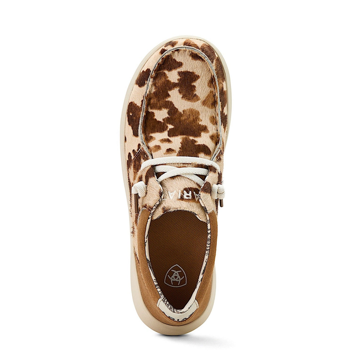 Ariat Women’s Hilo - Tan & White Brindle Hair On/Dark Tan Suede